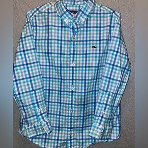 Vineyard Vines boys button down plaid shirt
